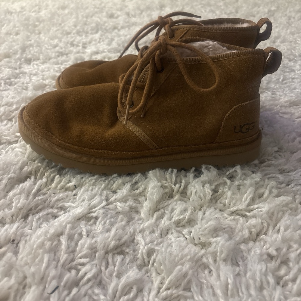 UGG Chestnut Suede Lace-Up Boots